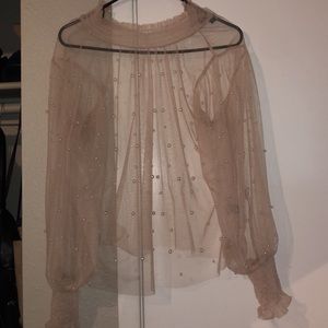 Pearl Mesh Top